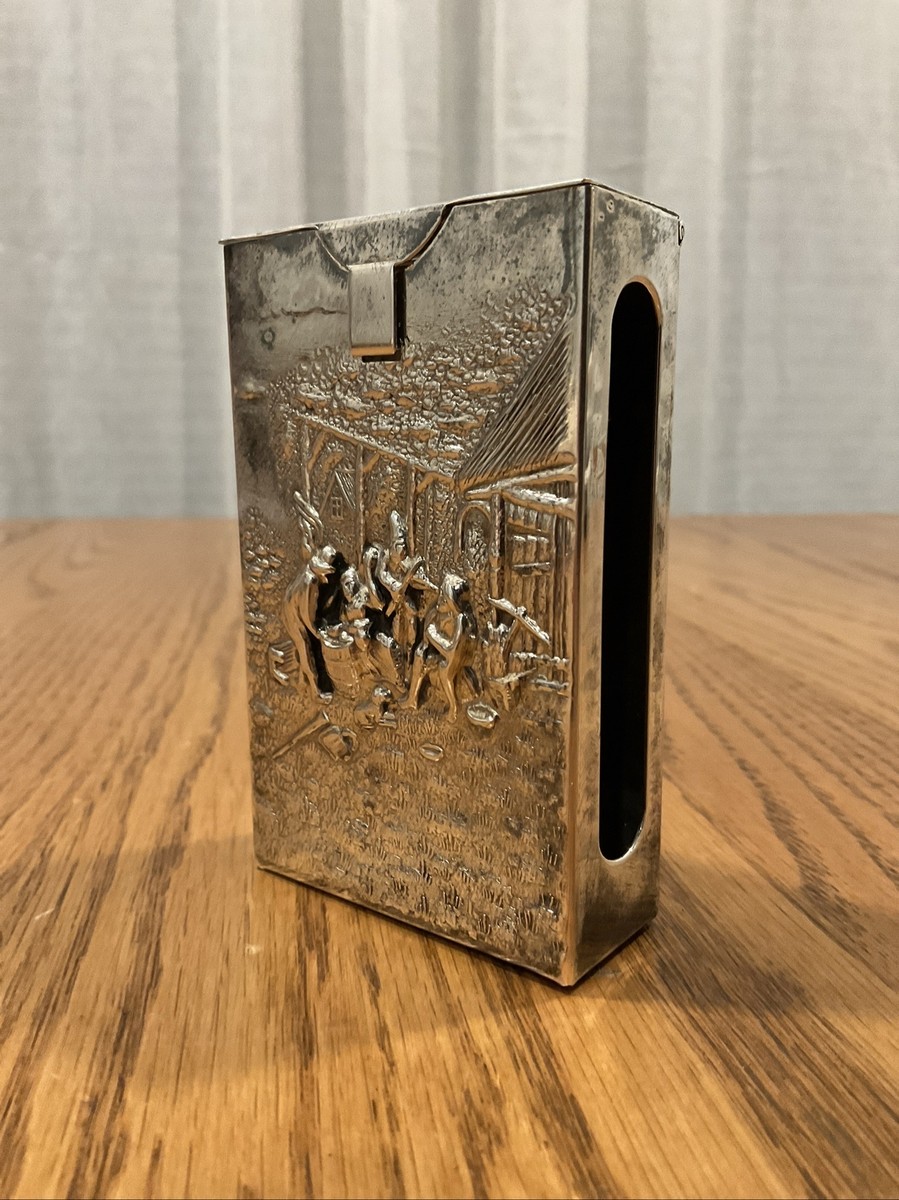 Vintage Hans Jensen Cigarette Case Box Holder Repousse