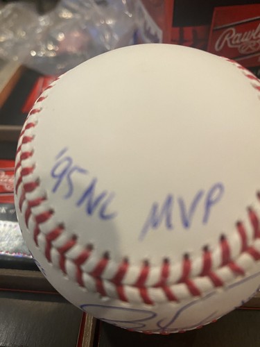Barry Larkin signed OMLB Stat Ball JSA certified Cincinnati Reds HOF - Picture 4 of 4