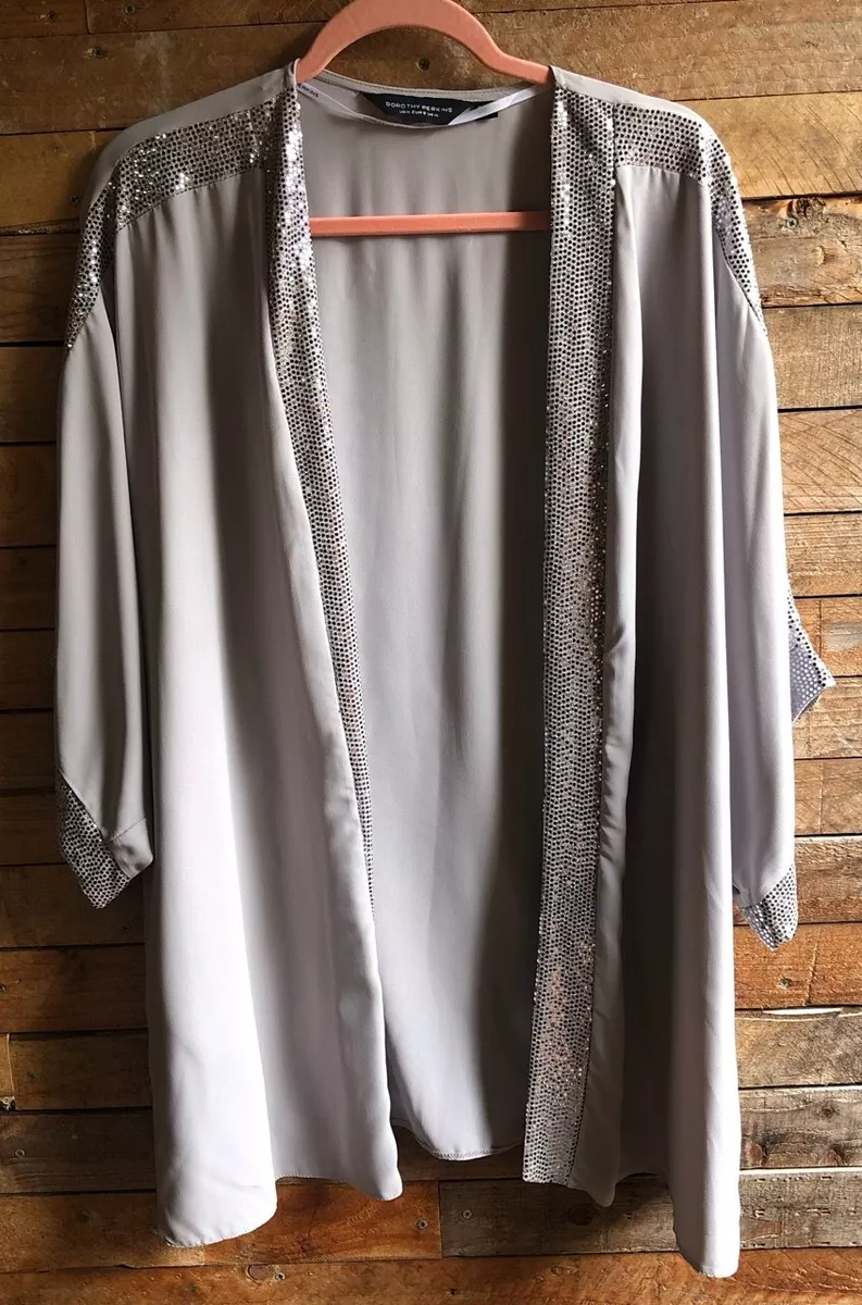 Silver kimono cardigan sale