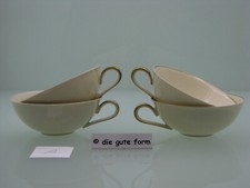 HEINRICH Selb - -- Anmut Scherbe Elfenbeinfarben mit Gold - 4x TEETASSE (A) -- -