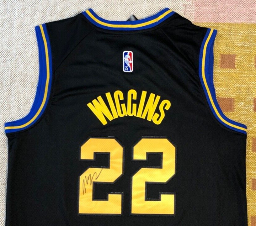 Andrew Wiggins Signed Autograph Golden State Warriors Jersey 22
