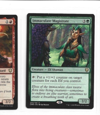 Immaculate Magistrate Commander Legends Magic The Gathering MTG rare card elf