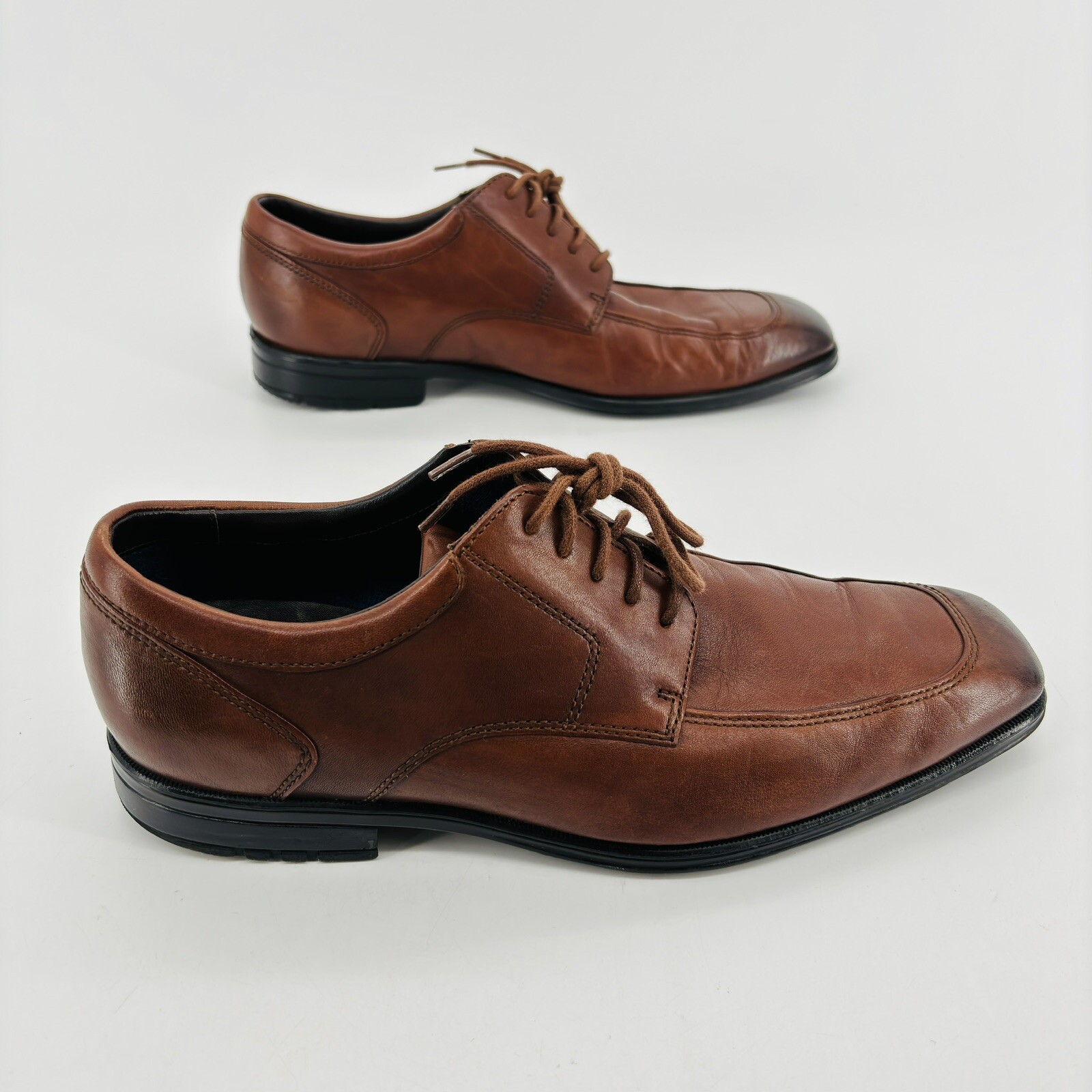 SAOLA Scarpe da derby da uomo 9 5 W larghe Rockport x Adidas marroni in pelle grembiule punta Oxford