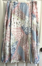 CITY BLUES BY KORET Vintage Patchwork Floral Cottage Broomstick Maxi Skirt 12