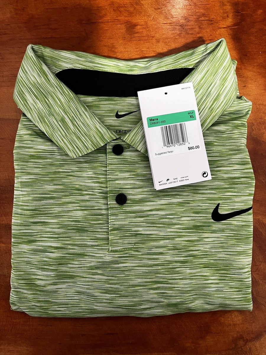 Nike Dri-Fit XL Green Polo Golf Shirt DX6091-350 | eBay