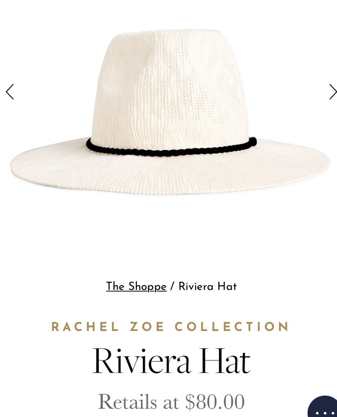 Rachel Zoe Curateur Summer 2022 Riveria Hat NWT | eBay display picture 1