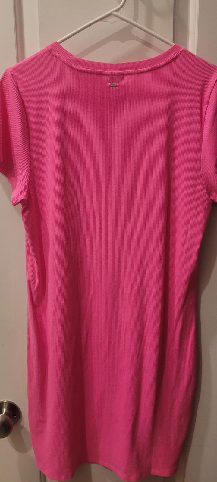 UNDERCOVER Mini abito ROSA Victoria's Secret puro ROSA solido XX LARGE a costola manica corta VS