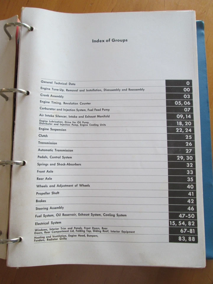 Mercedes Workshop / Service  Manual   W 110 W 111 W 112 W 113  ab  1959 - 68 - Bild 4 von 4