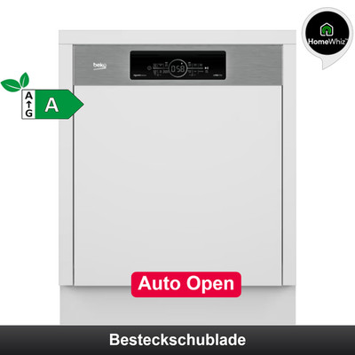 Beko Einbau Geschirrspüler 60cm teilintegriert 15 Gedecke Besteckschublade WLAN