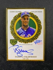 2025 Topps Gilded Darryl Strawberry Gold Framed World Series 1986 Auto /25 E993