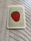 ACEO ORIGINAL strawberry fruit Folk Art Multicolor DOODLEALLADAY pop 2026 signed — photo 3