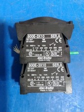  4 ALLEN BRADLEY 800E-3X01 CONTACT BLOCK Ser. A contactor