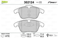 Valeo Bremsbelagsatz, Scheibenbremse 302124 FüR CitroËN Peugeot
