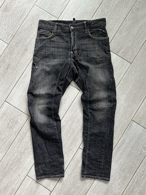 Vintage Luxury Dsquared2 Biker Washed Distressed Denim Jeans Italy Men s Size 48