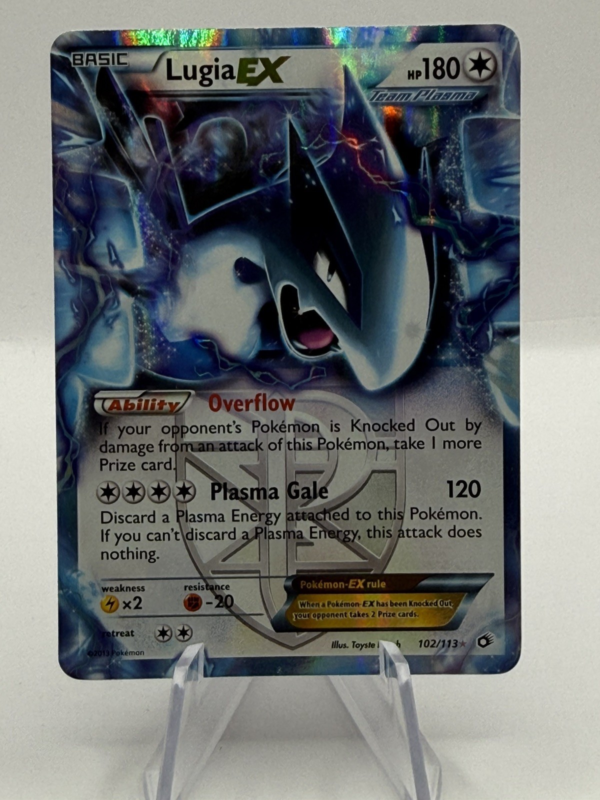 Lugia EX - 108/135 - Pokemon Plasma Storm Black & White Ultra Rare Card NM