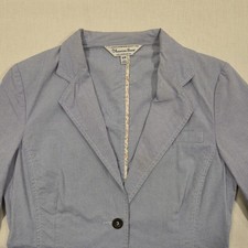 I Love H81 - Y2K Women's Light Blue Preppy Blazer - Medium - Excellent Condition