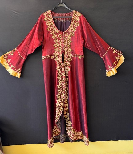 Traditional Red Bindalli Dress, Turkish Sultan Women's Costume, Ottoman Model - Picture 8 of 10