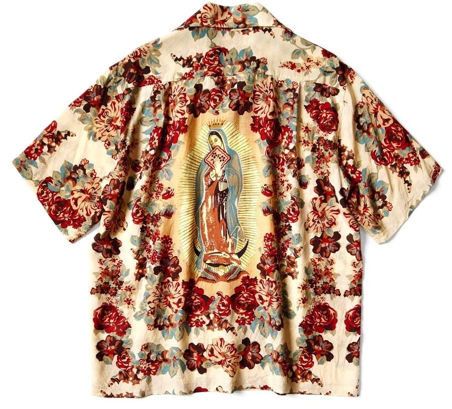 KAPITAL Silk rayon champetre Maria Mary aloha shirt natural new | eBay