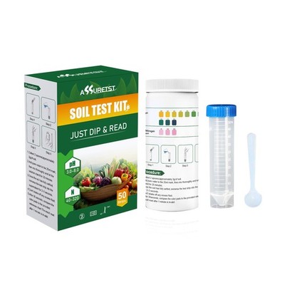 Soil pH Test Kit, 2-in-1 pH & Nitrogen Soil Test Strips, 50 Count Accurate So...