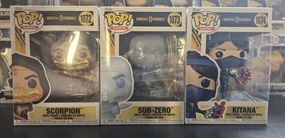 Funko Pop! Games: Mortal Kombat 11 Scorpion, Sub-Zero, Kitana SET 1072,1073,1074