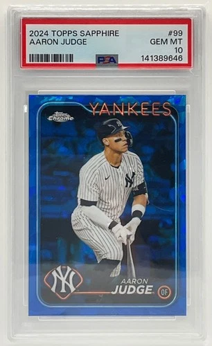 2024 Topps Chrome Sapphire Aaron Judge #99 New York Yankees PSA 10
