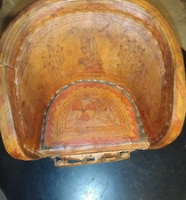 Vintage Mexican Leather Equipale Child Chair Western Lodge Southwestern Style