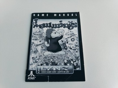 Very Rare Atari LYNX Lemmings Original Manual / Booklet