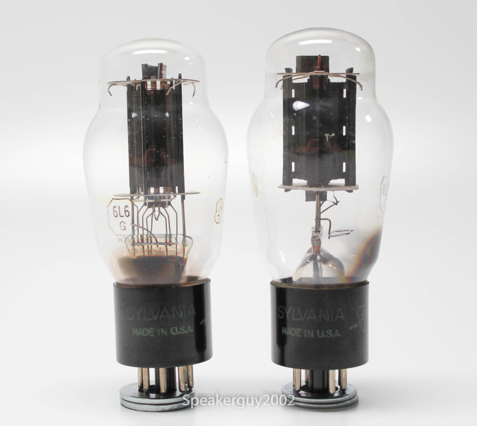 Matched Pair Sylvania 6L6 G Vacuum Tubes -- KT3