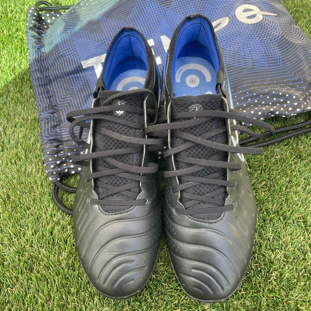 Nike Tiempo Legend AG Soccer Cleats US 9 Black/Blue with Storage Bag thumbnail 4