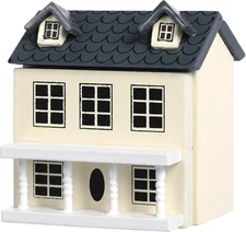 Toyvian Mini DIY Model Wooden Dollhouse kit Christmas Village Houses Toy House H