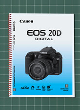 Canon EOS 20D INSTRUCTION MANUAL User Guide How-To 168 Pages USA Made