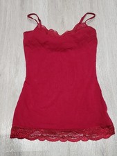 Express Red Lace-Trim Camisole Small