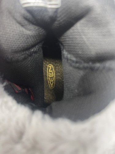 KEEN Stivali da neve impermeabili in pelliccia isolata nero e grigio, 10 bambini - Foto 10 di 12