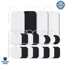 20 Pack TENS Unit Replacement Electrodes Set - Multi-Size, Reusable Latex-Free