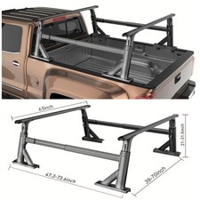 1000lb Adjust Truck Bed Ladder Rack Side Bar For Silverado Colorado Ranger Ram