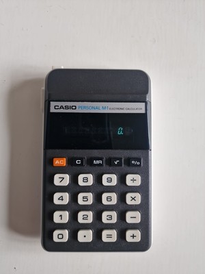 Casio Personal M-1 Electronic Calculator H-813C LCD Boxed, Anleitung, funktioniert