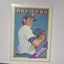Topps 1988 Juan Nieves Milwaukee Brewers #515 Rookie Baseball Card MLB. rookie card picture