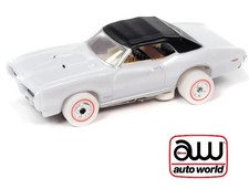 Auto World I WHEELS 1969 Pontiac GTO Convertible White HO Scale Slot Car