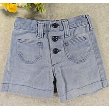 Vintage 90s Wrangler Denim Jean Shorts Button Fly Light Wash Size 8 USA Made