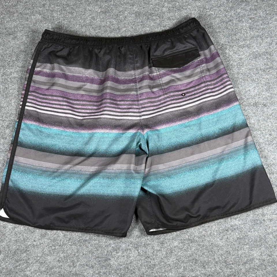 Burnside Para Hombres 3XL Bañador Board Shorts Rayas Malla Forrado Vacaciones Surf Playa Foto 2 de 4
