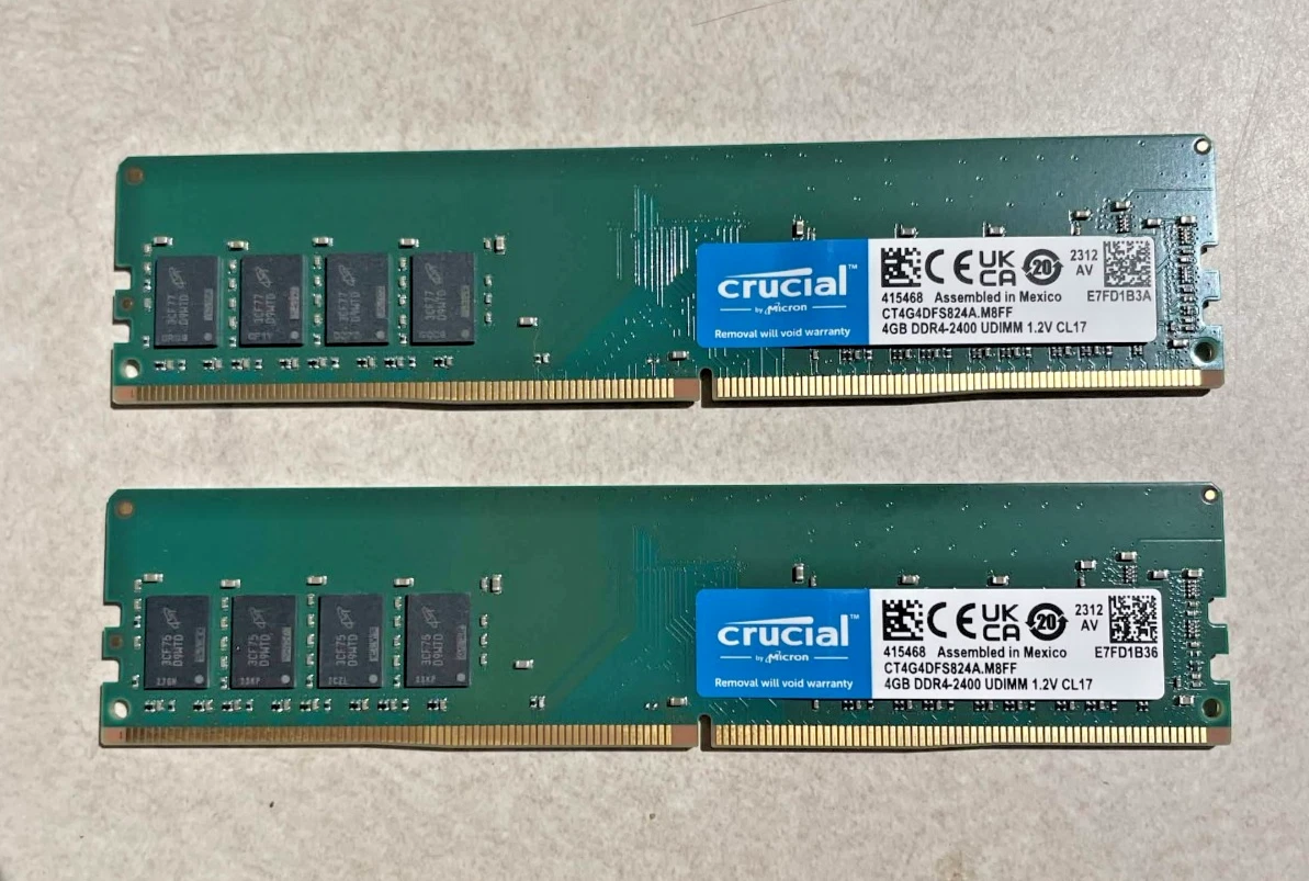 Crucial DDR4 SDRAM 4 GB Capacity per Module Memory (RAM) for sale