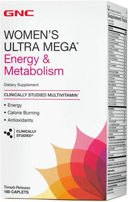 Womens Ultra Mega Energy and Metabolism Multivitamin for Women, 180 Count, fo...