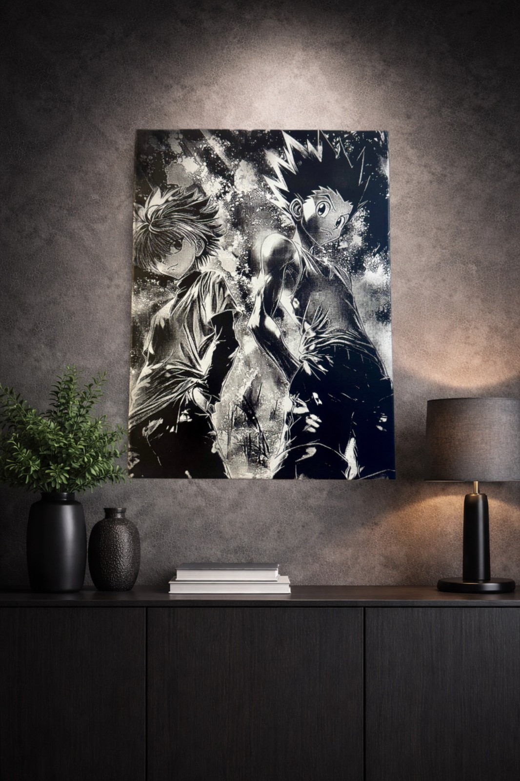 Tableau Gon et Killua Hunter x Hunter pour sublimer un mur blanc sans deco