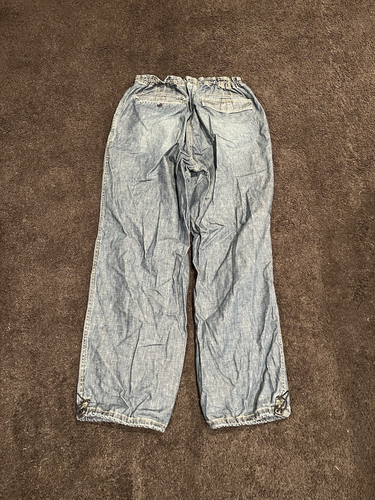 Vintage Calvin Klein Adjustable String Jeans Blue… - image 8