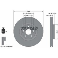 2X Textar 92157700 Bremsscheibe FüR Renault Laguna BG0 1 KG0 1