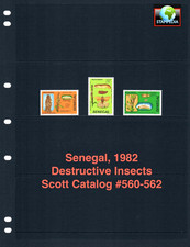 $7.50 Scott Value  - 1982 SENEGAL Insects West African scarcer CV MNH NH UMM