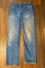 Vintage 80s Lee 200 Riders Jeans Made in USA Distressed Faded Thrashed 30x32