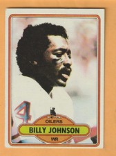 Billy White Shoes Johnson Houston Oilers 1980 Topps #58 Boothwyn Pennsylvania