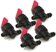 (Pack of 5) Fuel Shutoff Valve for Stens 120-212, 120212 1/4" Fuel Line Mower