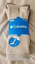 Men's Columbia 4-pack Tan/Brown Ribbed Half Cushioned Crew Socks Multi Color New